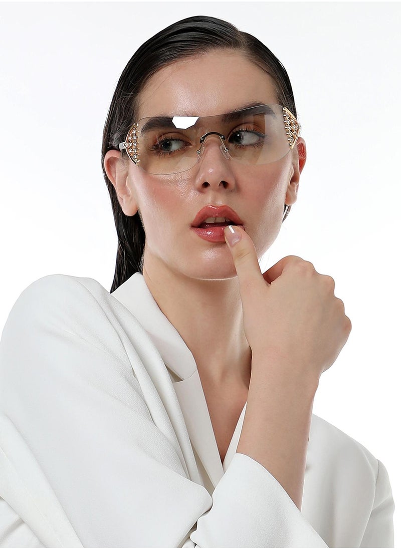 Haute Sauce The Bling Wrap Sunglasses - Daisy White  - Image 2