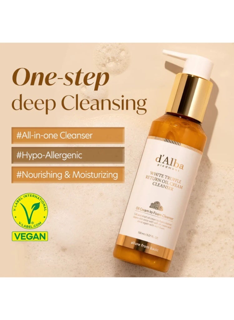 d'Alba Dry, Dull & Dehydrated Skin Repair – D’Alba Hydrating Glow 4-Step Set with Oil Cream Cleanser, Double Serum Balm, Serum & Cream, Vegan Sleeping Pack - Image 2