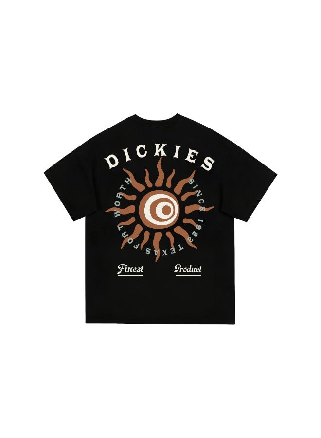 Dickies Summer Must-Have: Solid Color 100% Cotton Round Neck T-Shirt – Couple's Style, Loose Casual Layering Short Sleeve‌ - Image 2