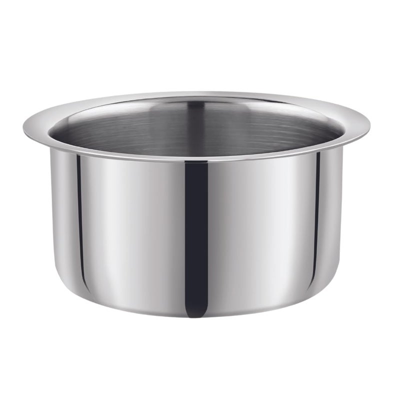 Vinod - Claro Heavy Gauge Stainless Steel Tope (Plain), 1.5 mm - Capacity 0.9 Liter - Image 1