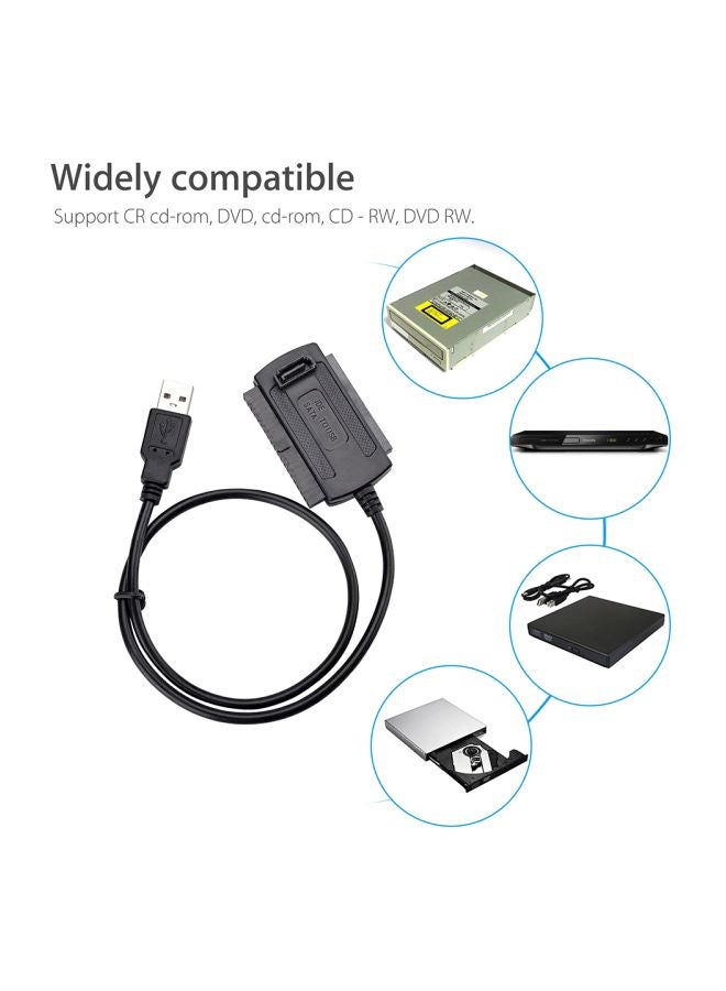 كابل محوّل من SATA Drive إلى USB 2.0 من 3 قطع أسود/أحمر - Image 5