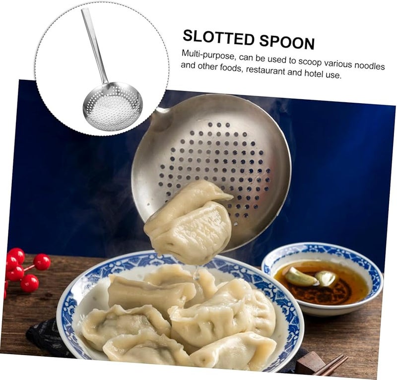 Magnetic Stainless Steel Slotted Spoon Strainer Large Kitchen Ladle for Pasta and Oil - Image 4