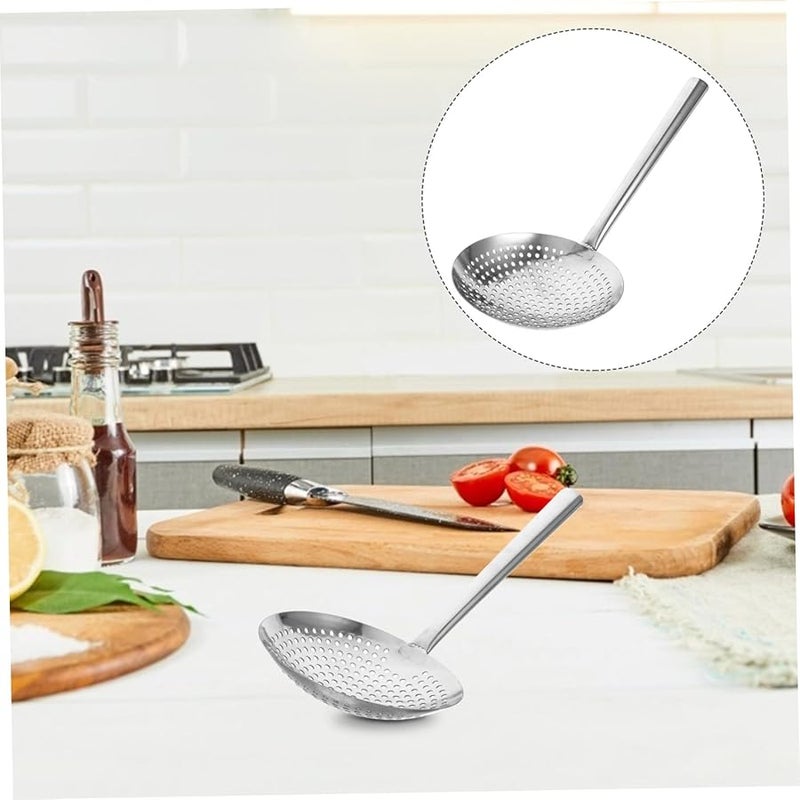 Magnetic Stainless Steel Slotted Spoon Strainer Large Kitchen Ladle for Pasta and Oil - Image 5