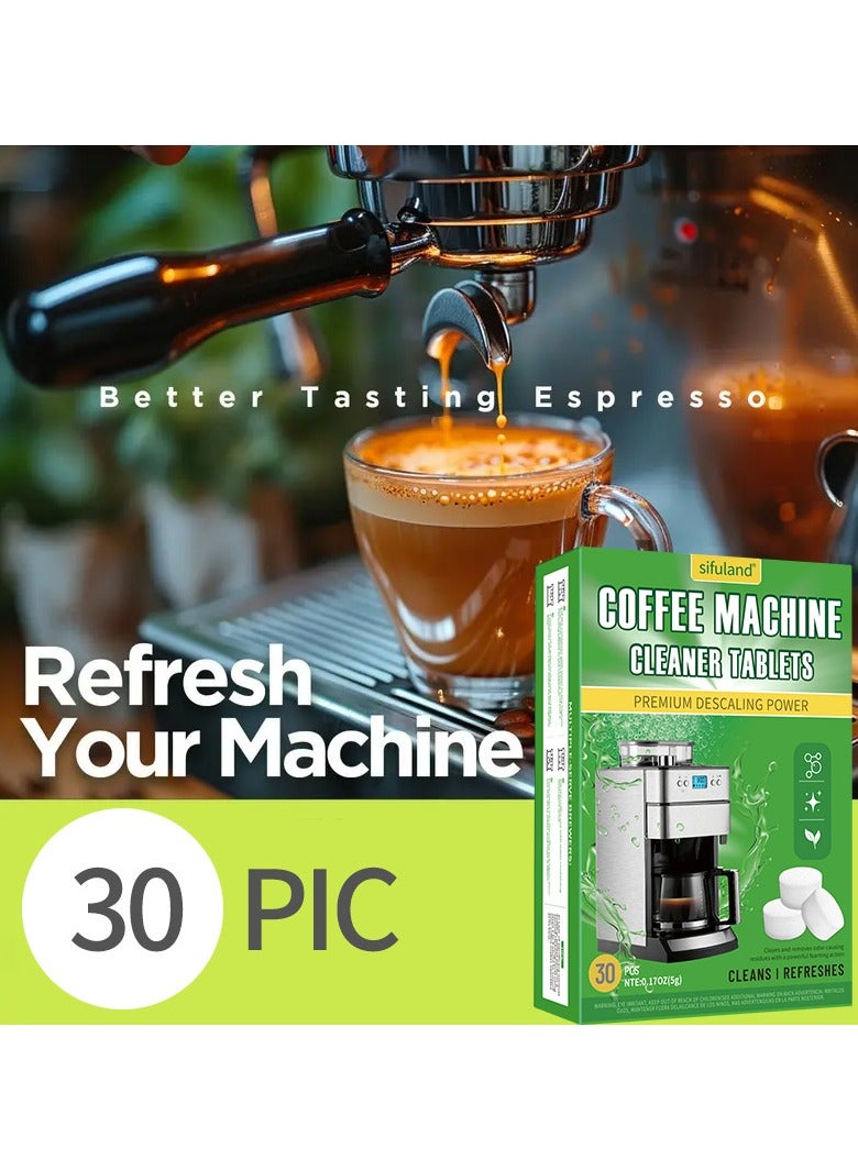 Coffee Machine Cleaner Descaler Tablets - 30 Count, Food-grade Automatic Coffee Machine Cleaning Descaling Tablet Tea Cup Descaling Tablets  - Image 5