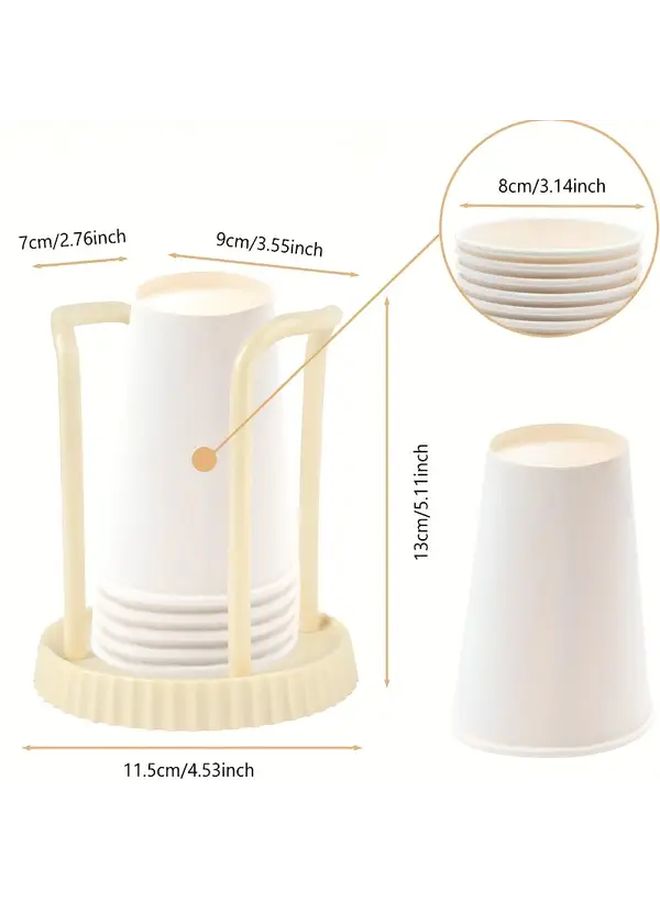 4 Pack Multi Purpose Cup Holders Milk White And Black For Kitchen Office Bathroom - Image 3