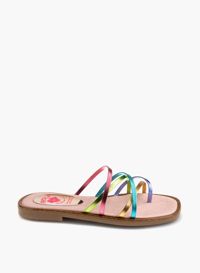 Pablosky Girls Slip-On Cross Strap Sandals - Image 2