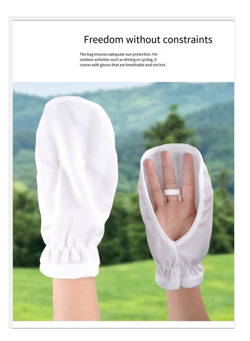 Women's Sun Protection Gloves Women's Driving Gloves Summer Gloves Outdoor Equipment Gloves White - Image 5