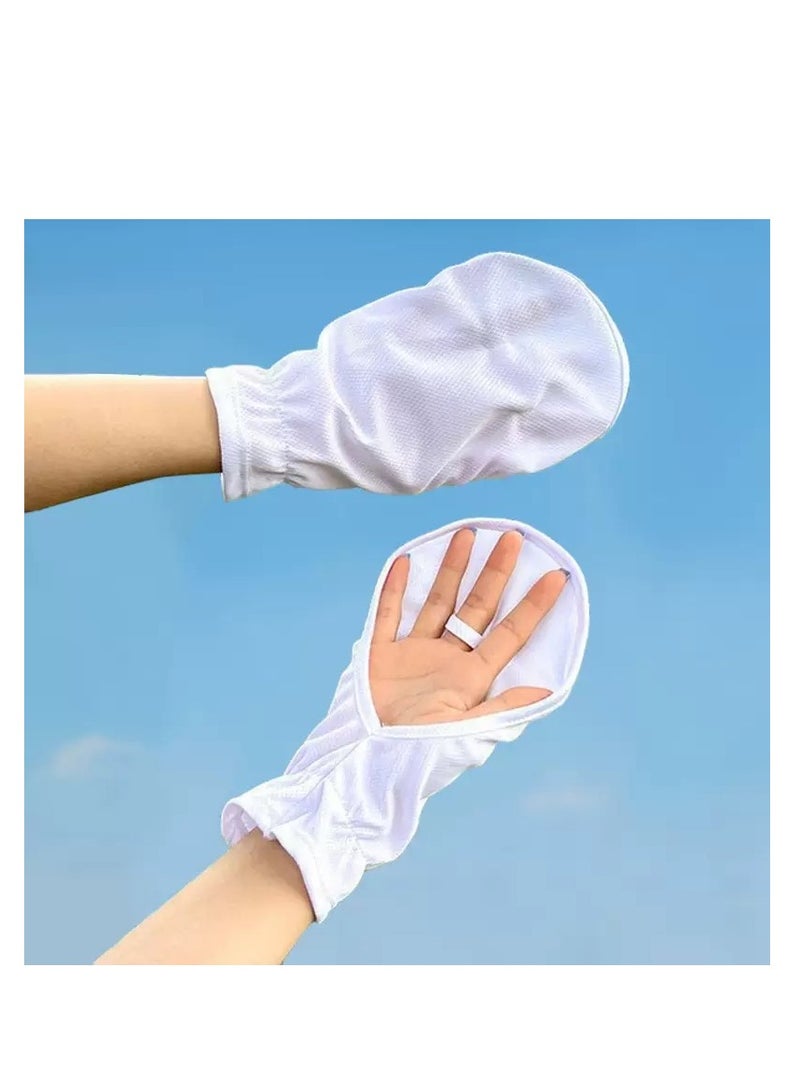 Women's Sun Protection Gloves Women's Driving Gloves Summer Gloves Outdoor Equipment Gloves White - Image 2