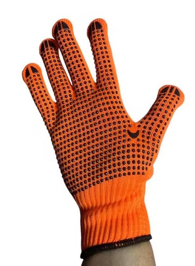 Spocco | PVC Doted Cotton Tennis Cricket Batting Gloves - Comfortable & Durable Full Gripping Bat Hand Gloves for Winter, Texting, Cycling, Driving, Exercise & Sports | 118 - Image 3