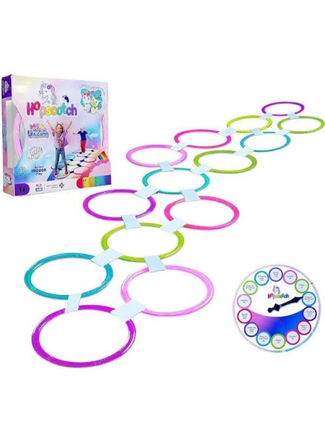 مانوس لعبة القفز على المربعات النشطة، حلقات بلاستيكية متعددة الألوان وموصلات للاستخدام الداخلي والخارجي، مجموعة لعب إبداعية ممتعة للبنات والأولاد - Image 1
