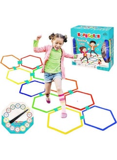 Manos Active Play Hopscotch Ring Game, Multi-Coloured Plastic Rings and Connectors for Indoor or Outdoor Use, Fun Creative Play Set for Girls and Boys  - Image 2