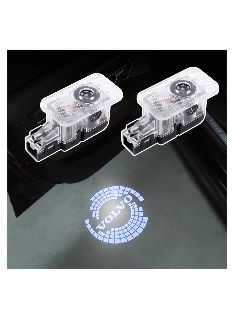 MUNTAQI Car Door LED LOGO Light for Volvo, Logo Projector  Logo LED Puddle Lights Vehicle Door Light Projector Car Entry Lighting Accessory Door Light Accessory for Volvo XC90 XC60 XC40 S90 S60 V90 V60 - Image 1