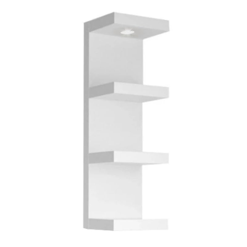 LitaEther Versatile 4 Tier Wall Shelf Unit,White Lack Wall Shelf,Display Floating Shelf with LED Remote Control Light - Image 1