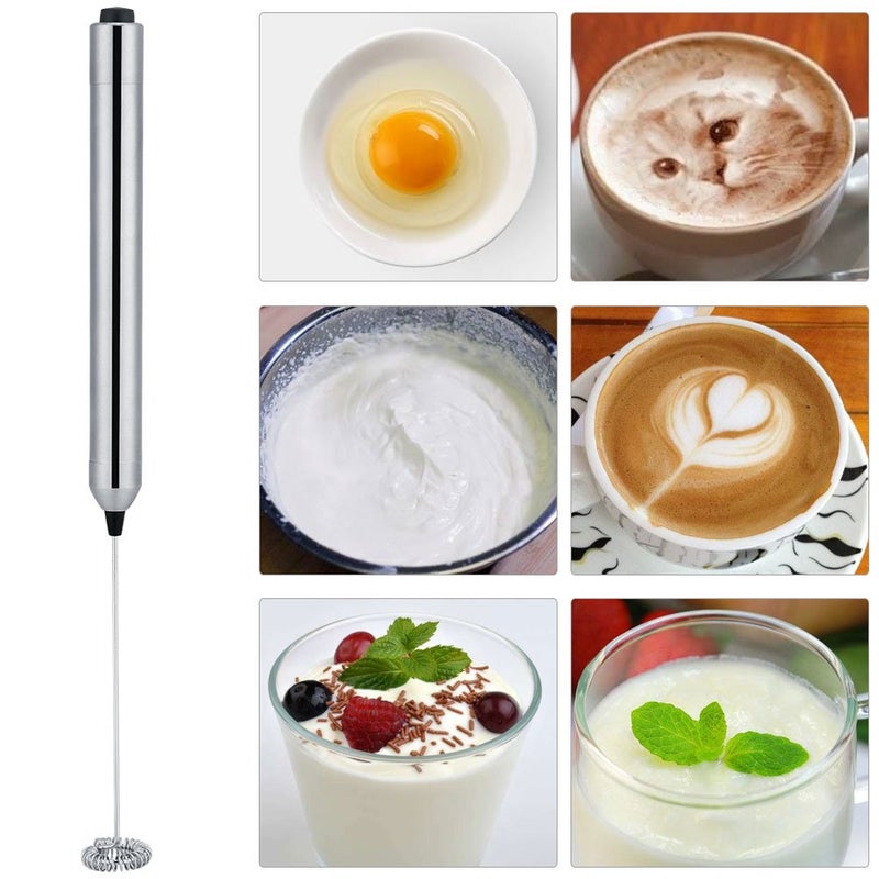 Handheld Milk Frother Stainless Steel Wand For Coffee Lattes Hot Chocolate - Image 5