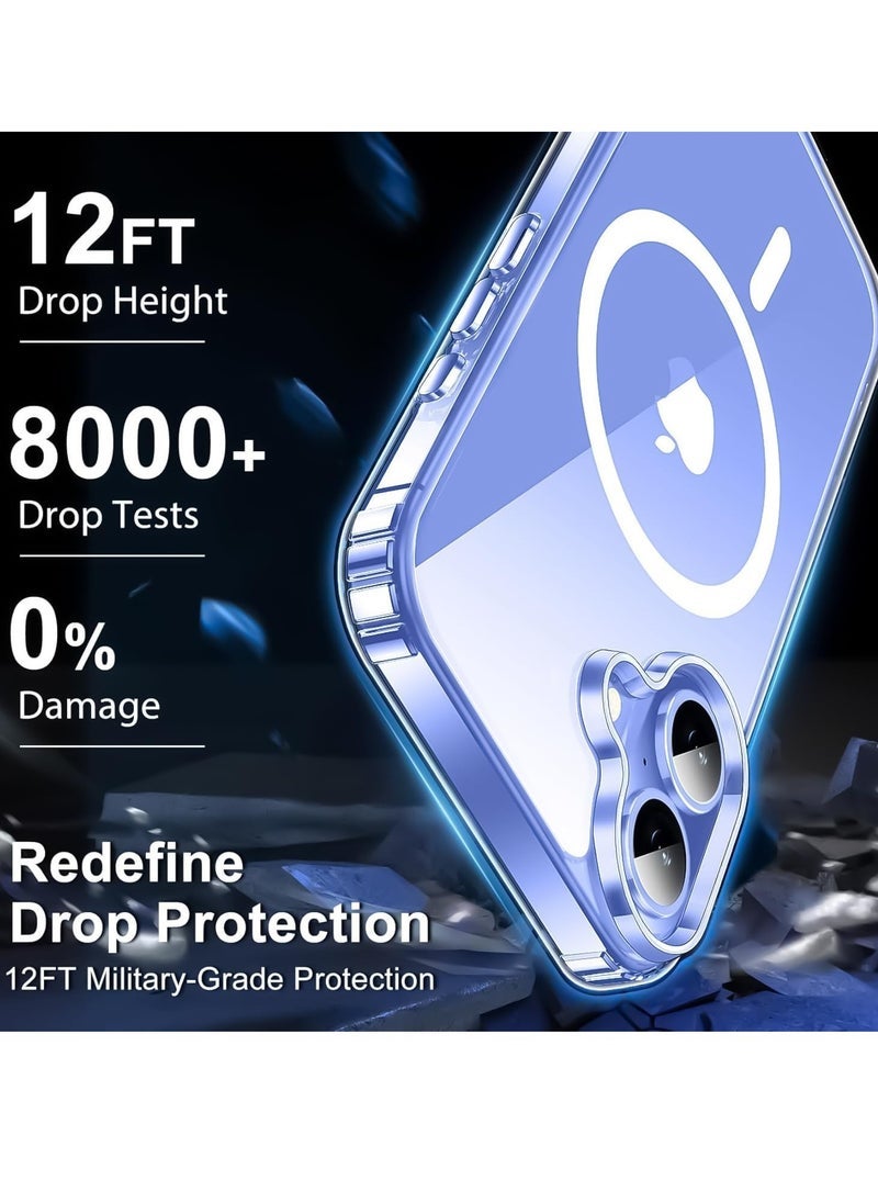 Gravity iPhone 16 Case - Clear with Screen Protector & Camera Lens Protector, Slim MagSafe-Compatible Shockproof Silicone TPU Bumper & Hard PC Cover - Image 5