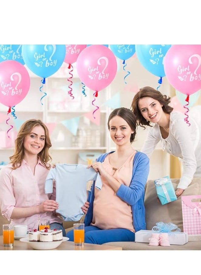 XIYU 15 -Piece Baby Gender Reveal Balloons, 12 Inch Boy or Girl Balloons Decoration for Boy or Girl Baby Shower Gender Reveal Party Supplies Decoration Kit - Image 2