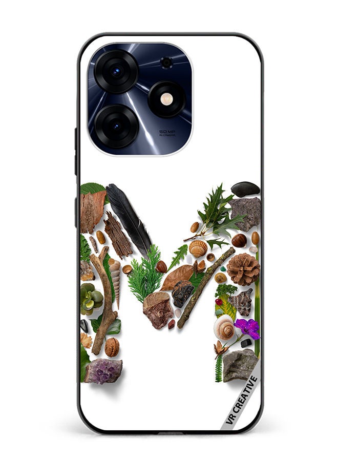 VR CREATIVE Protective Case Cover For Tecno Spark 10 Pro Alphabet M Design Multicolour - Image 1