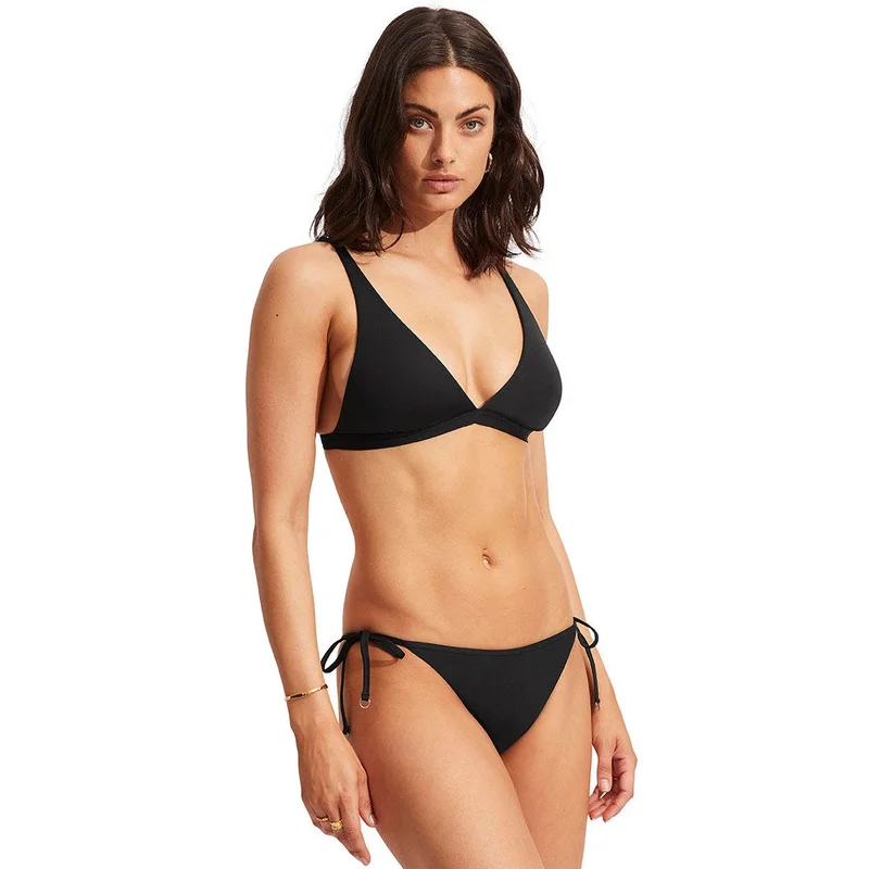 Seafolly Collective Hipster Tie Side Bikini Bottom - Black - 8