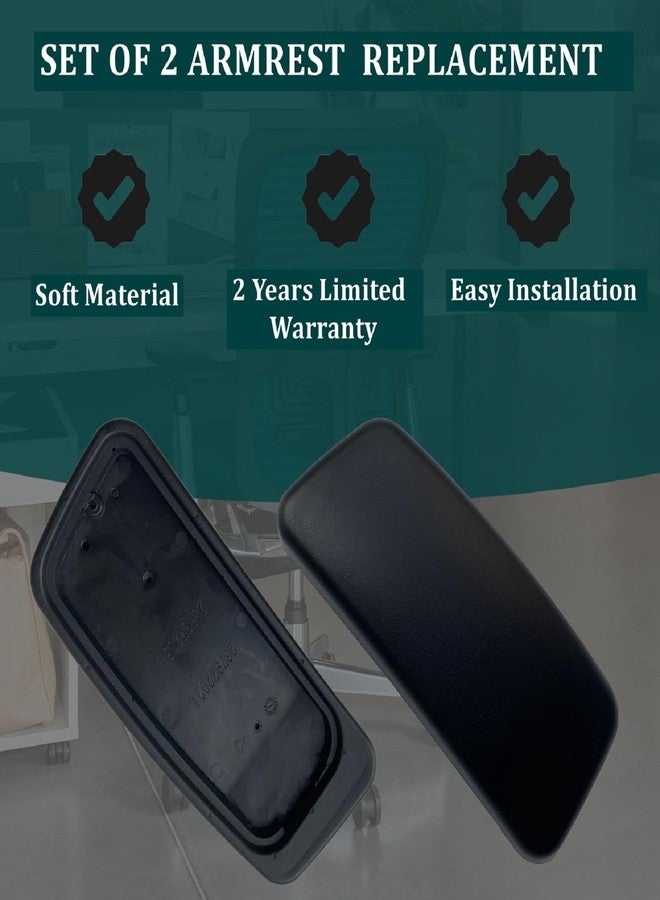 HYEJDRV Chair Armrest Replacement, Arm Pad Caps Replacement for Haworth Zody Office Chair 1 Pair (Black) - Image 4