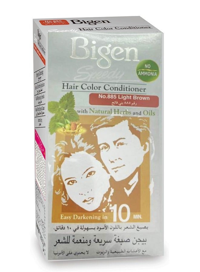 Bigen Speedy Hair Colour Conditioner 885 Light Brown 