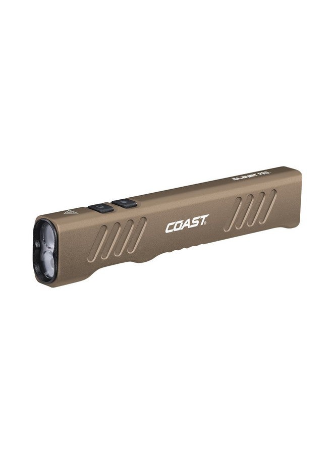 كوست مصباح يدوي LED قابل لإعادة الشحن من Coast Slayer بقوة 1150 لومن بمنفذ USB-C مع وضع Spot/Flood ووضع الذاكرة ومشبك الجيب، لون Dune - Image 1