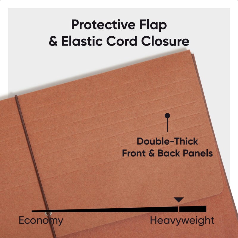 Smead Redrope Expanding File Wallet, Expanding File Organizer, Accordion Folder for Documents, Flap/Cord Closure, 5-1/4" Expansion, Tear-Resistant, Legal Size, 10 per Box (71111) - Image 4