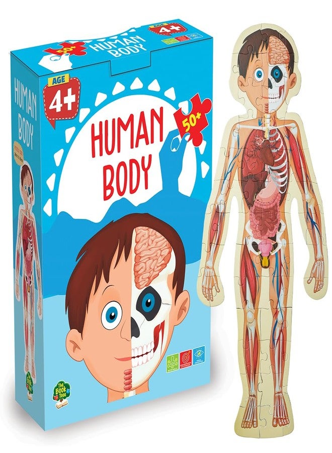 The Book Tree Human Body Puzzle for Kids, 50+ Pieces, Detailed Illustrations, Learning Experience by Majestic Book Club - Image 1