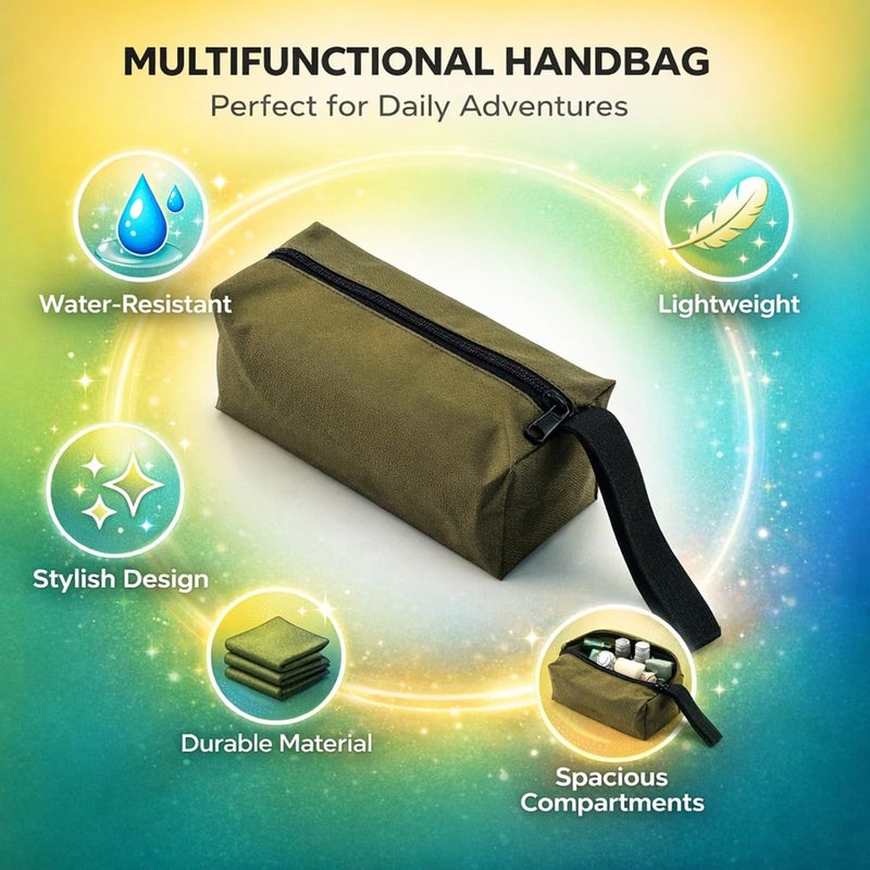 Multifunctional Handbag Oxford Cloth, Portable Tool Pouch with Multi Compartments, Lightweight and Durable - Organized Storage, Compact Design, Ideal for Electricians and - Image 4