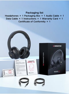 Monster Mission100,Wireless Earbuds with AI Noise Cancellation - 40mm Drivers, 40hr Battery, Multi-Device Connectivity  - Image 3