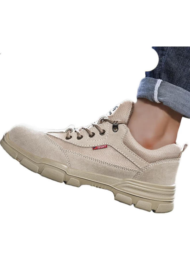 JUNBU أحذية السلامة للرجال من جنبو بقبعة فولاذية مقاومة للصدمات والثقوب، خفيفة الوزن ومريحة، مناسبة لمواقع البناء 2055 مقاس 37 - Image 3