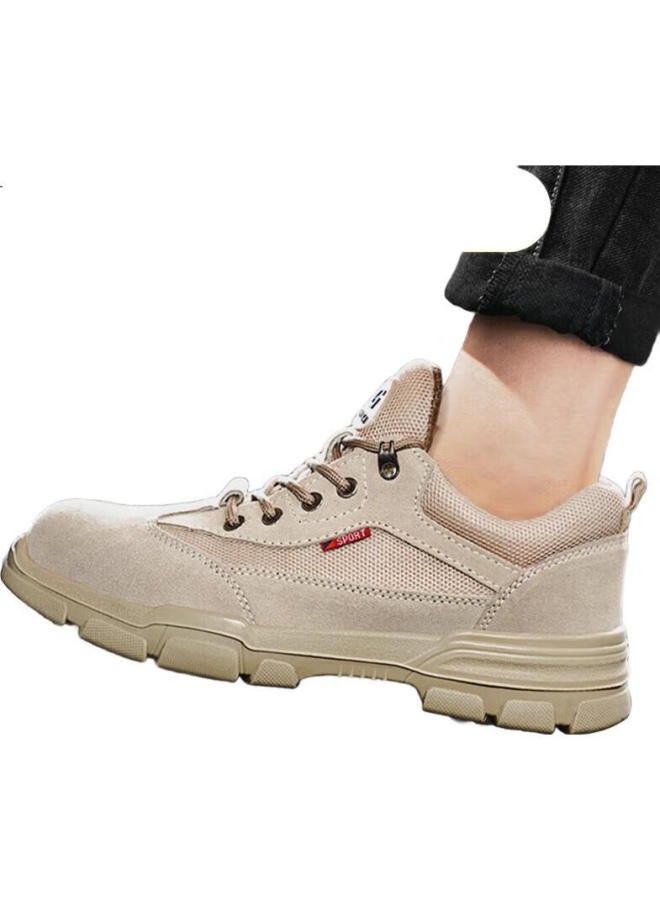 JUNBU أحذية السلامة للرجال من جنبو بقبعة فولاذية مقاومة للصدمات والثقوب، خفيفة الوزن ومريحة، مناسبة لمواقع البناء 2055 مقاس 37 - Image 1