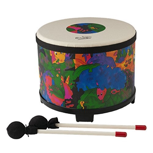 Remo KD508001 Kids Percussion Floor Tom Drum Fabric Rain Forest 10 - Image 1