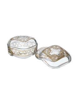 byblos A set of 2 canisters with a laser-cut glass lid for cheese and butter and  multi-use  - Image 4