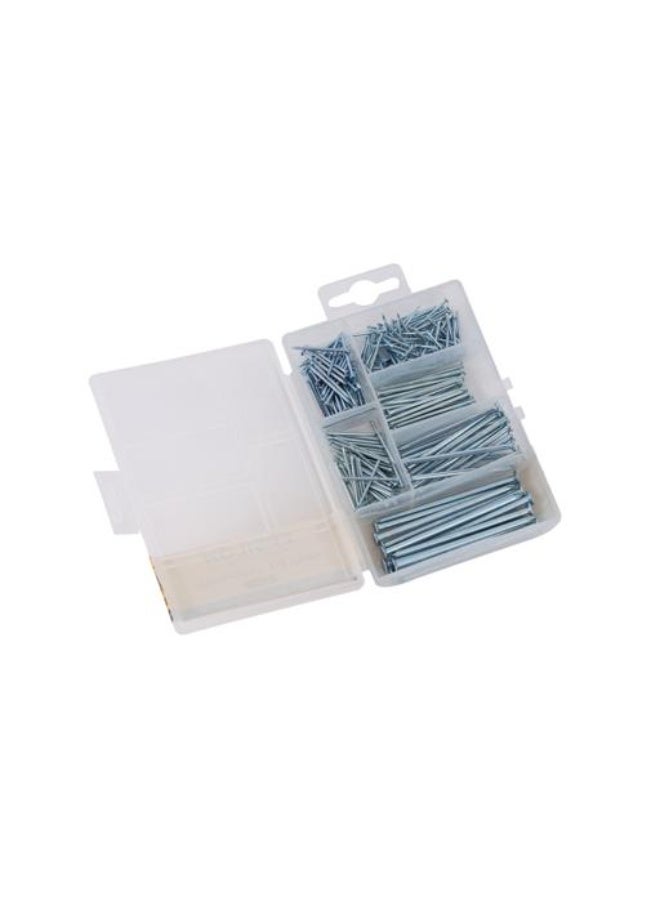 Epsilon EPSNS1419 240-Piece Assorted Nails Kit, Flat Head & Semi Round Metal Nails for DIY, Woodworking, Carpentry, Framing, Home Repairs & Construction, Silver - Image 2