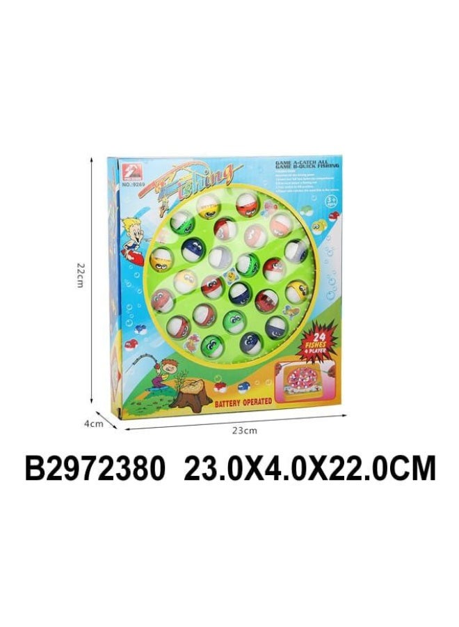 علبة صيد السمك للأطفال، 24 سمكة و4 سنارات – لعبة تعليمية وتنمية المهارات