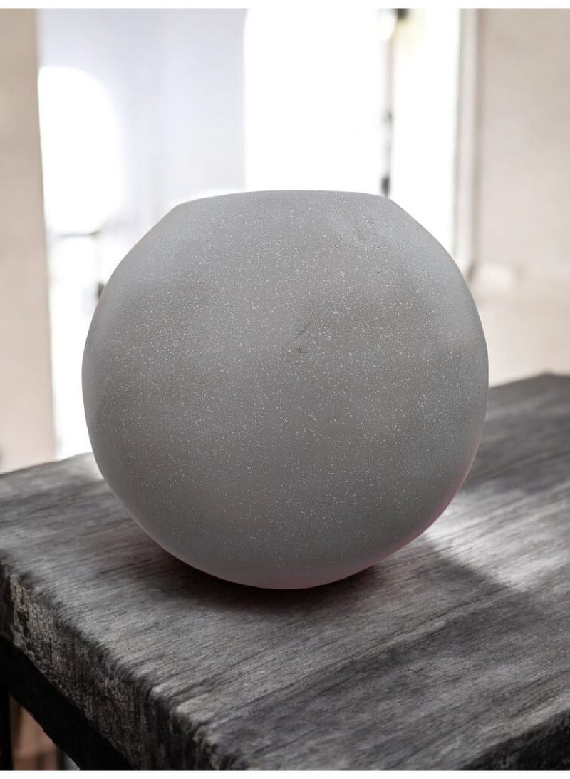 كلور زون بوتري بوت زرع من الفايبر علي شكل كوره هيكل متين وقوي، مثالية لنباتاتك الكبيرة تمنع تغير اللون والتشقق الناتج عن التعرض لأشعة الشمس مقاوم للماء واشعة الشمس وعوامل الجو، فايبر25 cm - كافيه - Image 2