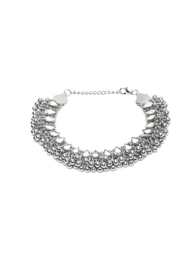 YouBella Jewellery German Silver Plated Stylish Handmade Anklets for Girls and Women (Style 2) - Image 4