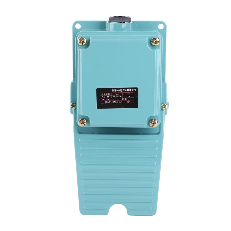Aluminum Alloy Foot Switch Silver Contacts Precise Control - Rugged Nonslip Pedal Switch for Medical Instrument Textile Equipment - Image 1