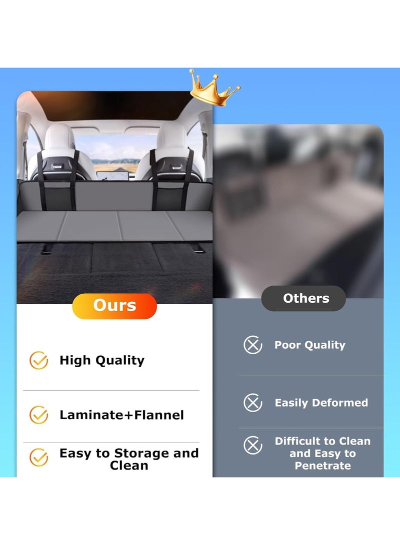 AUTOYSUR Car Back Seat Mattress Extension Plate,Foldable Car Back Seat Extender,Car Back Seat Extender, Increase Travel Trunk Space and Car Bed Camping Space for Car,grey - Image 5