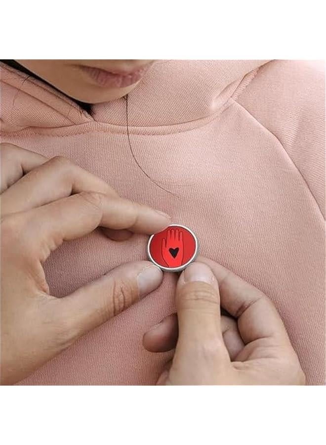 Generic Ceasefire Pin, Unique Ceasefire Enamel Pin, Round Ceasefire Lapel Pin, Pray For Peace Round on Badge Pin, Lapel Pin Hat Shirt Pin Tie Tack Pinback, Praying For Peace - Image 2