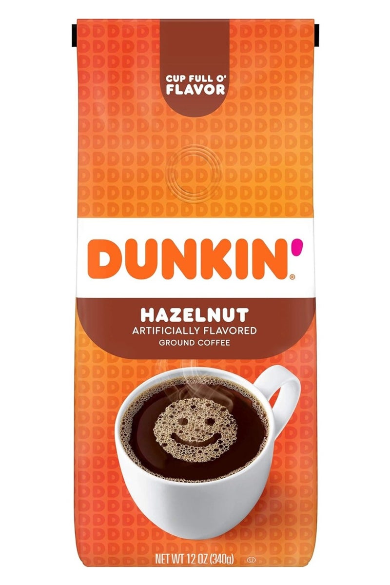 Dunkin Hazelnut Flavored Ground Coffee - 340g - Image 1