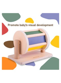 KASTWAVE Montessori Spinning Drum Toy for 6 Month Baby Infant, Infant Developmental Wooden Toy Montessori-inspired Baby Toy Educational Spinning Drum Montessori Toy for Boy Girls Christmas Birthday Gift  - Image 4