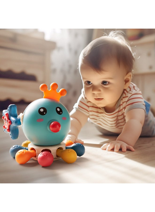 Generic - Beiying Baby Spinning Octopus Puzzle Fun Finger Octopus Turn Turn Music Early Education Press Lala Music-Color:Teether Octopus Spinner-red - Image 1