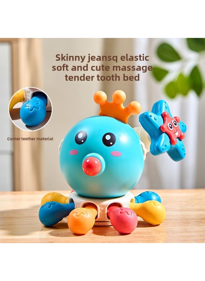 Generic - Beiying Baby Spinning Octopus Puzzle Fun Finger Octopus Turn Turn Music Early Education Press Lala Music-Color:Teether Octopus Spinner-red - Image 1