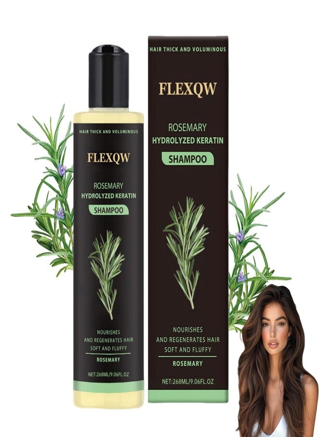 FLEXQW Rosemary Hair Growth Shampoo, 265ML Natural Thickening & Strengthening Shampoo with Hydrolyzed Keratin for men and women, Nourishes and Repairs Hair Scale. - Image 1