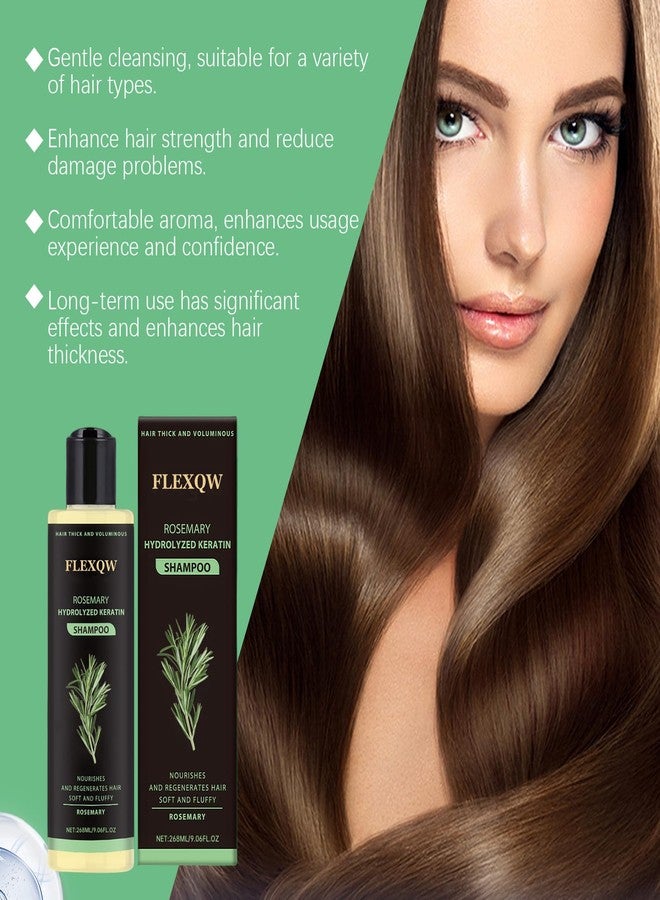 FLEXQW Rosemary Hair Growth Shampoo, 265ML Natural Thickening & Strengthening Shampoo with Hydrolyzed Keratin for men and women, Nourishes and Repairs Hair Scale. - Image 5