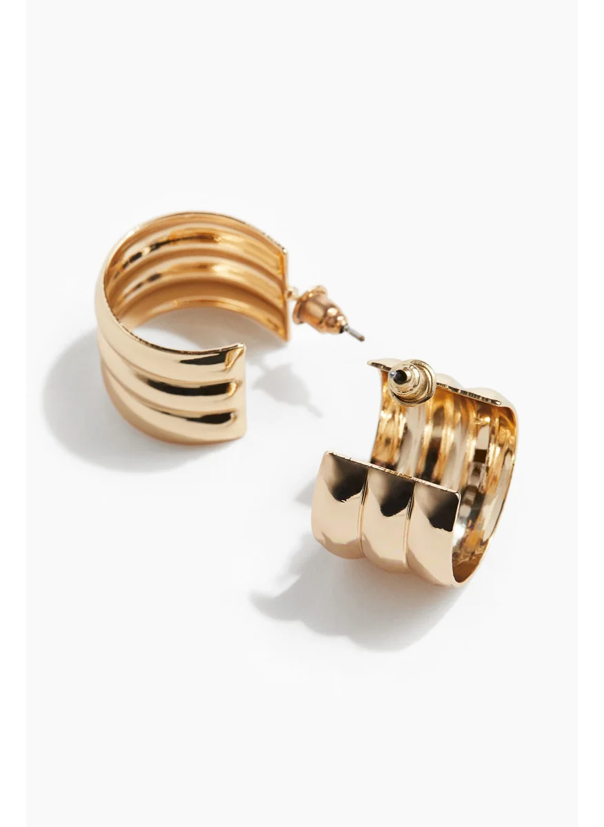 H&M Fluted Hoop Earrings