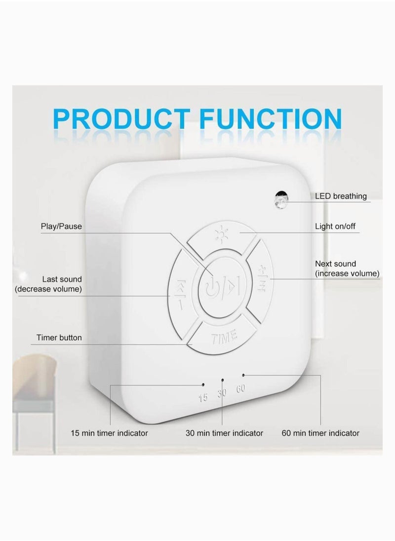 SYOSI - White Noise Sound Machine, High Fidelity 9 Natural and Soothing Sounds Machine, Sleep Sound Machine, Portable Sleep Sound Therapy Machine with Baby Soothing Night Light for Home, Baby, Travel - Image 1