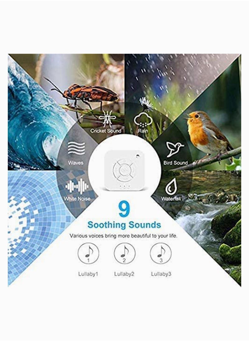 SYOSI - White Noise Sound Machine, High Fidelity 9 Natural and Soothing Sounds Machine, Sleep Sound Machine, Portable Sleep Sound Therapy Machine with Baby Soothing Night Light for Home, Baby, Travel - Image 1