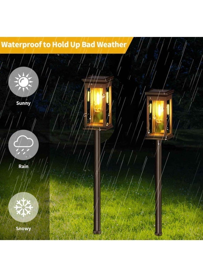 2 Pack,Solar Lights for Outdoor Garden, Decorative Light Solar Garden Lights, IP65 Waterproof, Auto On/Off LED Solar Lamp for Garden Paths, Patio, Lawn - Image 3